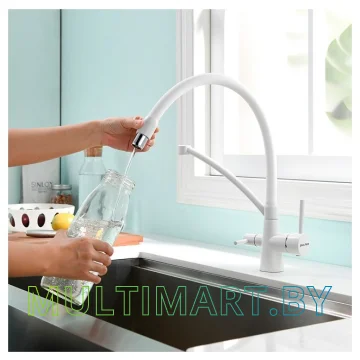 Смеситель Paulmark Siegen Si213111-431TW (белый матовый) картинка 6
